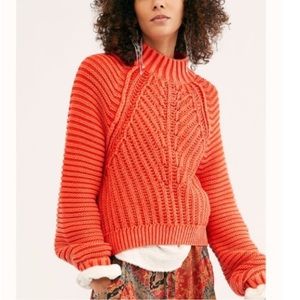 Free People Sweetheart Ribbed Sweater Sz S